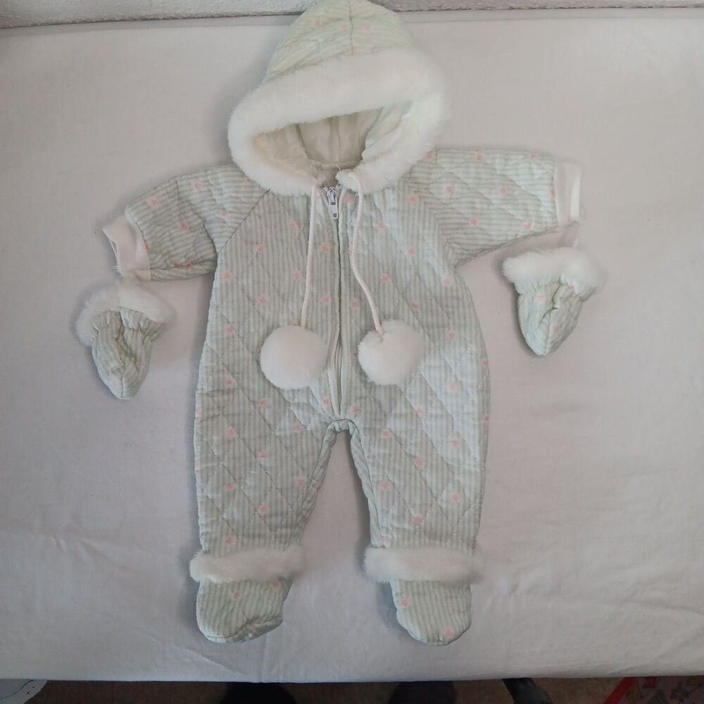 American Girl Bitty Baby Snowsuit With Mittens Frosty Fun Winter Pleasant Co